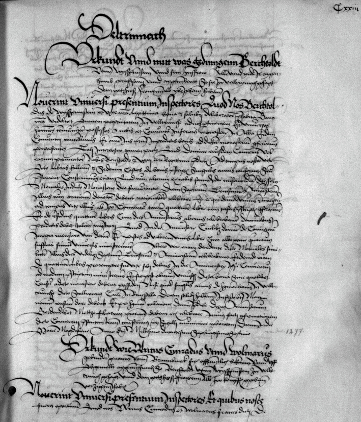 Auszug aus dem Salbuch des Klosters Frauenalb vom 22. Juli 1277